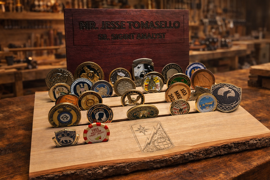 Custom Laser Engraved Coin Board